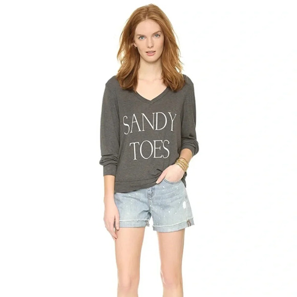 WILDFOX NWT Sandy Toes Baggy Pullover Sweater Top - Picture 6 of 10